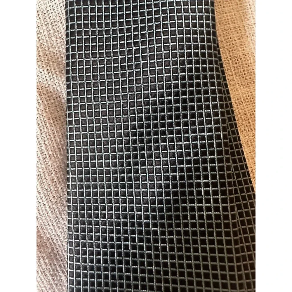J Ferrar Men's Blue Check Polyester Blend Necktie